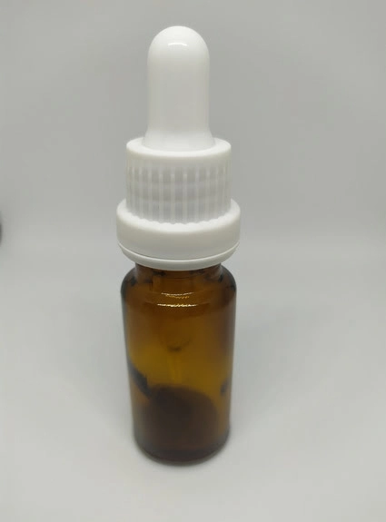 10 ml Amber Cam Damlalıklı Şişe - Beyaz Kapaklı