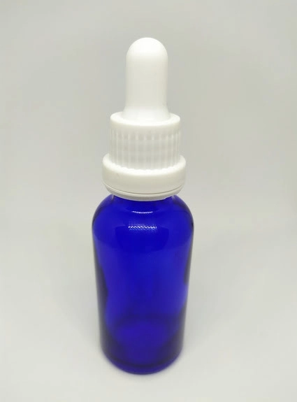 20 ML CAM MAVİ ŞİŞE İNCE CAM DAMLALIK KIRILIR KAPAK BEYAZ