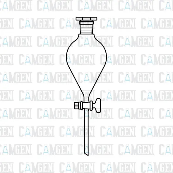 AYIRMA HUNİSİ  ARMUDİ  TİP CAM MUSLUKLU BOROSİLİKAT 250ML
