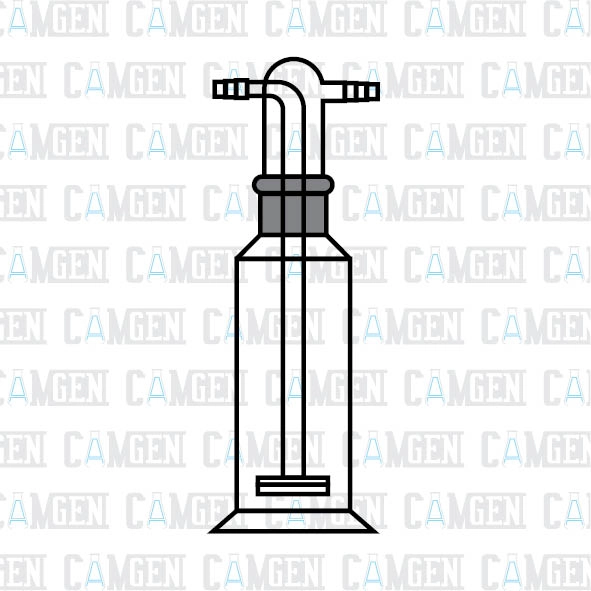 GAZ YIKAMA ŞİŞESİ FİLTRELİ BOYUN VE BAŞLIK NS ŞİLİFLİ BOROSİLİKAT 250ML