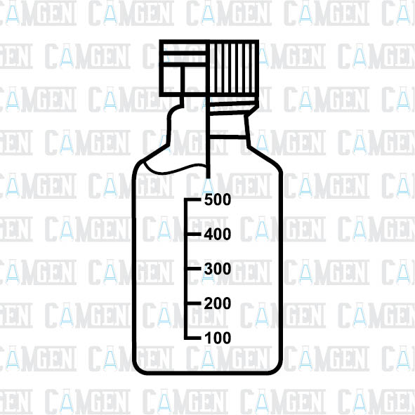 OTOKLAV ŞİŞESİ MAVİ KAPAKLI  BOROSİLİKAT 5000ML