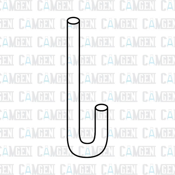 CAM BORU BOROSİLİKAT  J BORU 150MM