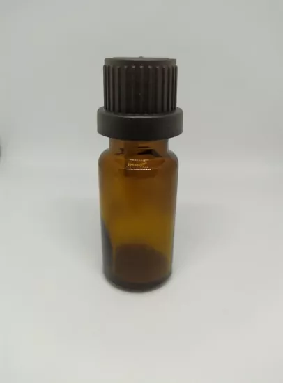 10ML CAM AMBER ŞİŞE İÇTEN DAMLATMALI KAPAK SİYAH