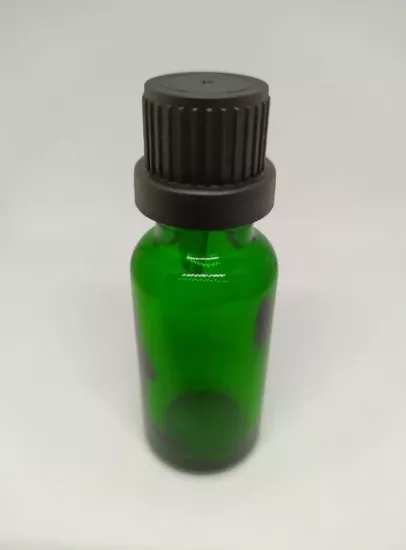 20ML CAM YEŞİL ŞİŞE İÇTEN DAMLATMALI KAPAK SİYAH