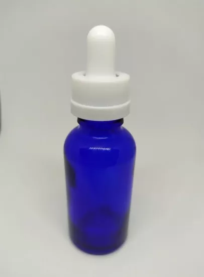 20ML CAM MAVİ ŞİŞE DAMLALIK ÇOCUK KİLİTLİ KAPAK