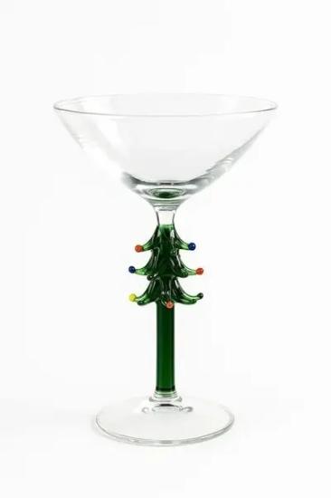 ÇAM AĞACI FİGÜRLÜ TASARIM KADEH (YEŞİL)